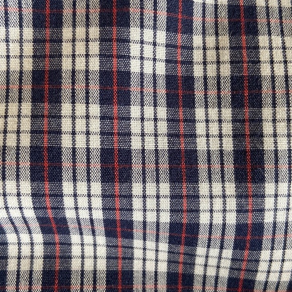 Arrow Mens Shirt Size L Blue Red White Checkered Summer Prep Short Sleeve - Picture 4 of 9